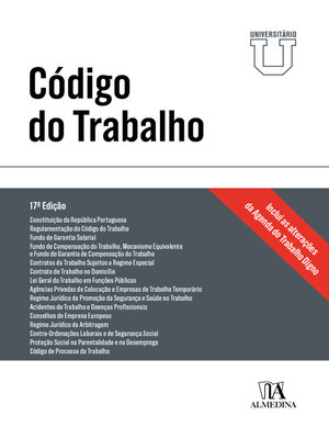 cover image of Código do Trabalho--Edição Universitária--17ª Edição